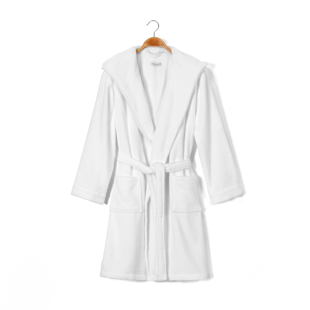 Halat de baie, L'essentiel Maison, Chicago Hooded, Alb - imagine 4